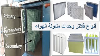 AHU Filters, MERVأنواع فلاتر وحدات مناولة الهواء ومقياس كفاءة الفلتر