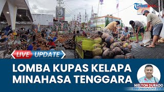 Perayaan HUT Gereja, Puluhan Jemaat GMIM Sentrum Dame Tosuraya Antusias Ikuti Lomba Kupas Kelapa