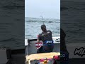 battling a big bluefin tuna on stand up spin tackle