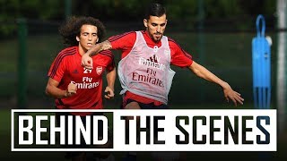 Dani Ceballos' first Arsenal training session | Bleep test, drills, rondos and more