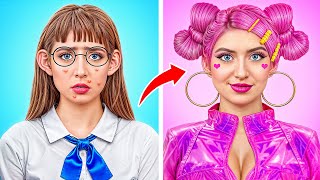 Extreme Makeover from Nerd to Popular Girl Barbie vs Bratz | Funny Challenges by Multi DO