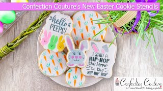 New Easter Cookie Stencils | Confection Couture | How to Airbrush Cookies