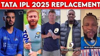 IPL 2025 - Official Replacement list for the IPL 2025 | IPL 2025 All Replacement \u0026 Reserve Players