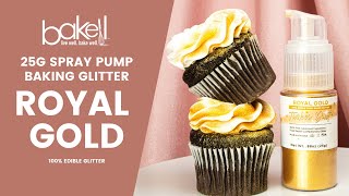 Edible Glitter Spray - How to use Royal Gold Decorating Glitter Spray Pumps | Ba