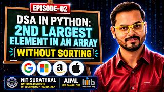 Second Largest Element in Array | Brute → Better → Optimal | Python DSA #2