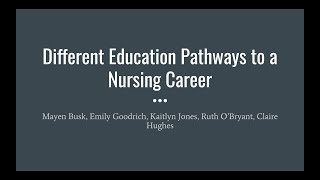 Different Educational Pathways to Nursing Presentation