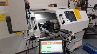 AJAX CNC Lathe being tested on a Renishaw XLS80 laser