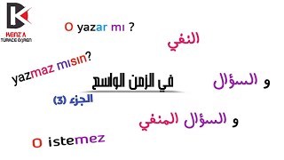 تعلم اللغة التركية: الزمن الواسع في النفي و السؤال و السؤال المنفي