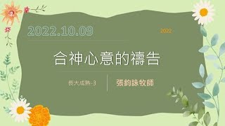 20221009- 嘉義博愛長老教會-台語禮拜-合神心意的禱告-張鈞詠牧師