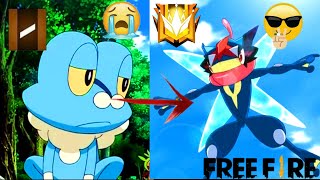 ASH GRENINJA OP RANK PUSH || BRONZE TO GRANDMASTER || POKEMON SONG RANK PUSH IN FREE FIRE ||GRENINJA