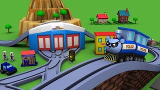 Trains for children - police cartoon for children - chu chu cartoon - Police car - Toy Factory