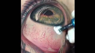 Extremely realistic eye tattoo