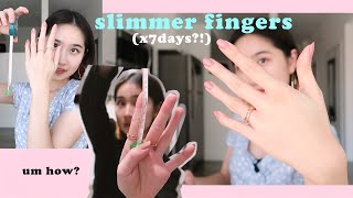 longer fingers in a week?! I did a finger slimming workout for 7 days (loll)