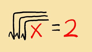 Solving sqrt(sqrt(sqrt(x)))=2