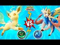 Leafeon Leaf Blade Vs Zacian Sacred Sword ll LEAFEON VS ZACIAN - POKÉMON UNITE