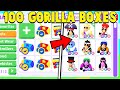 Opening 100 PREMIUM GORILLA BOXES in Adopt Me!