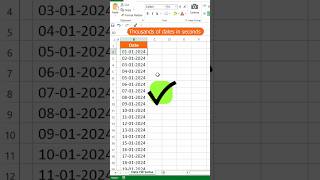 How to automatically write date in Excel tips and tricks 💯💫 #exceltips #tutorial #shortvideo