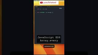 ES6 Array every method #shorts