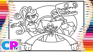 Poppy Playtime Mommy Long Legs and Huggy Wuggy Coloring Pages/Leat'eq - Sunrise [NCS Release]
