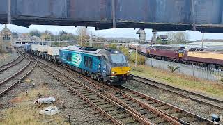 Direct Rail Services Freight Move 68034 tnt 68007 6C53 Carnforth 23/10/2024