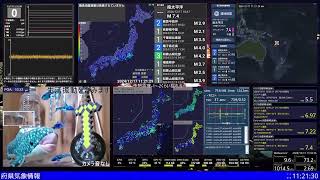 【遠地地震64倍速】バヌアツ諸島(南太平洋) M7.4 深さ-km 2024/12/17 10:47発生 (速報値)