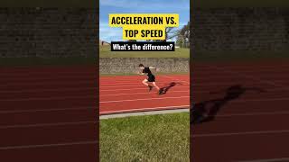 Difference between acceleration and top speed during sprinting #shorts #run #running #speed #fitness