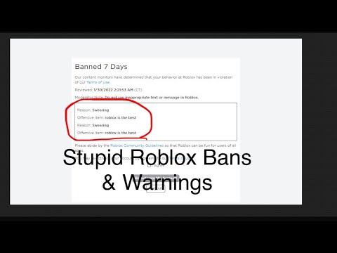 Stupidest Roblox Bans & Warnings - YouTube