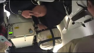 Astronauts on-orbit tour of SpaceX Crew Dragon Resilience (w/ Baby Yoda!)