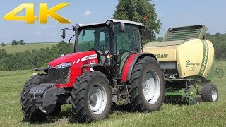 Трактор Massey Ferguson 6713 (аналог МТЗ 1221) с пресс-подборщиком Krone Comprima F155