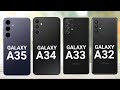 Samsung Galaxy A35 vs Samsung Galaxy A34 vs Samsung Galaxy A33 vs Samsung Galaxy A32