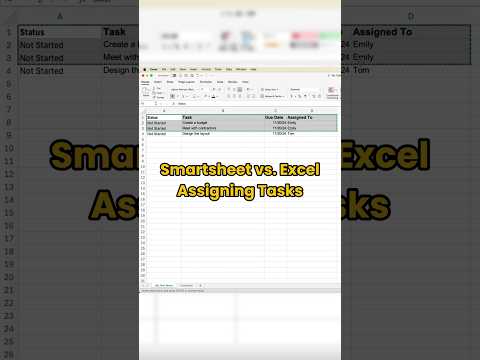 Smartsheet vs Excel: Assigning Tasks and automating alerts #smartsheettips #smartsheet #tutorials