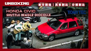 ［貓哥Vlog 222]unboxing トミカ1:64 Tomytec Honda Civic Shuttle beagle | diocolle|CC ENG \u0026 JPN \u0026 繁體中文