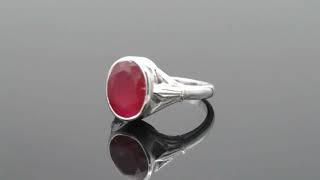 Latest Design 2022 Ruby Ring in Silver , mens sterling silver ring for Mars , Best gift for Brother