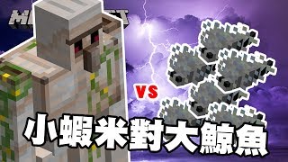 minecraft獸鬥競技場 - 蠹魚 vs 鐵巨人 小蝦米對大鯨魚