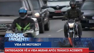 Vida de motoboy:  jovem entregador vê a vida mudar após trágico acidente | Brasil Urgente