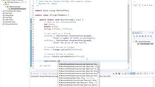 Java 2.10- Convert Strings To Numbers