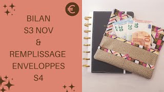 ENVELOPPES BUDGET | Bilan S3 novembre \u0026 remplissage S4