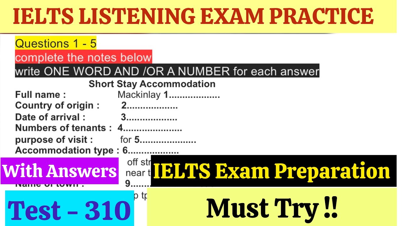 IELTS LISTENING PRACTICE TEST 2024 WITH ANSWERS | Actual Test - 310 ...