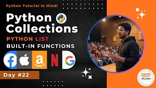 #22 python list built in function in Hindi | Python interview question | python 2026 course in Hindi