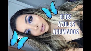 Maquillaje Ahumado en AZUL paso a paso! SUPER FACIL| KAMILA BRAVO