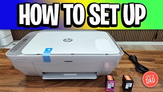 How to SET UP Wi-Fi HP DeskJet 2855e Printer Connect To Wifi Install Ink & Paper & Unboxing