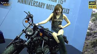 2018台北車展 2018世界新車大展 Harley davidson 美眉共和國(4K HDR)[無限HD]🏆 Most Beautiful Model Collection