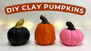 Easy DIY Air Dry Clay Pumpkin Tutorial