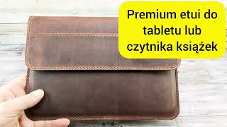 Premium Ręcznie Szyte Skórzane Etui Pokrowiec Do Tabletu Lub Czytnika Książek