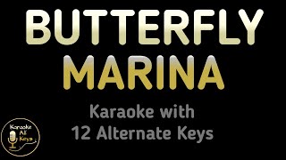 MARINA - BUTTERFLY Karaoke Instrumental Lower Higher Male \u0026 Original Key