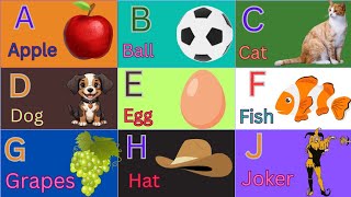 ABCD l English alphabets for Kids learning l A to Z alphabets with pictures ****