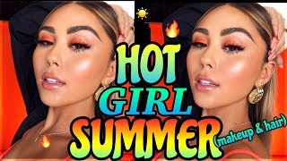 HOT GIRL SUMMER MAKEUP TUTORIAL & HAIR LOOK🔥 | Roxette Arisa