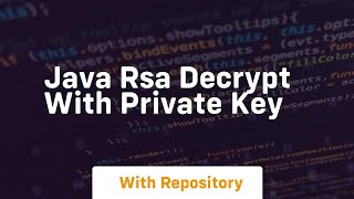 java rsa decrypt with private key