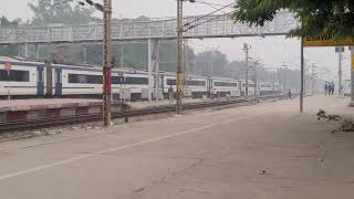 #vandebharatexpress Vande Bharat Express High Speed Skip Etawah Junction ⚡ #indianrailways