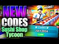 Sushi Shop Tycoon CODES - ROBLOX JULY 2024